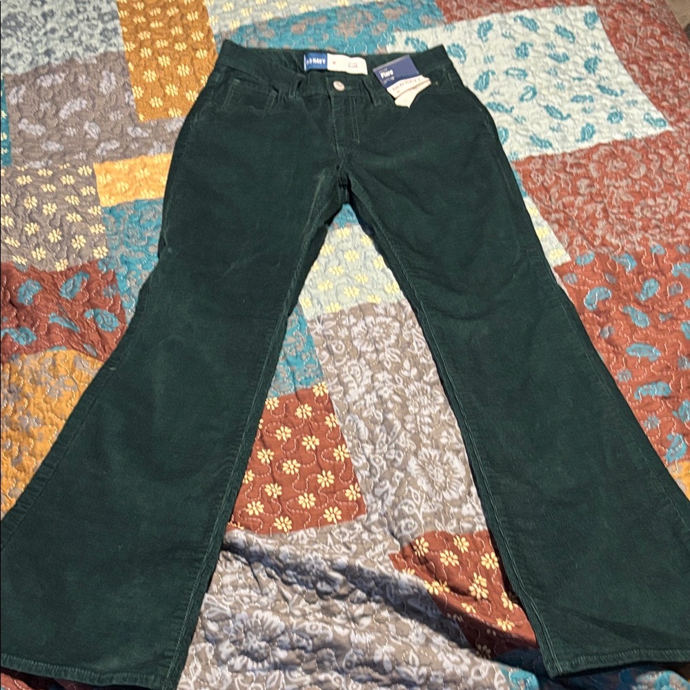 Old Navy Kids Dark Green Flare Pants